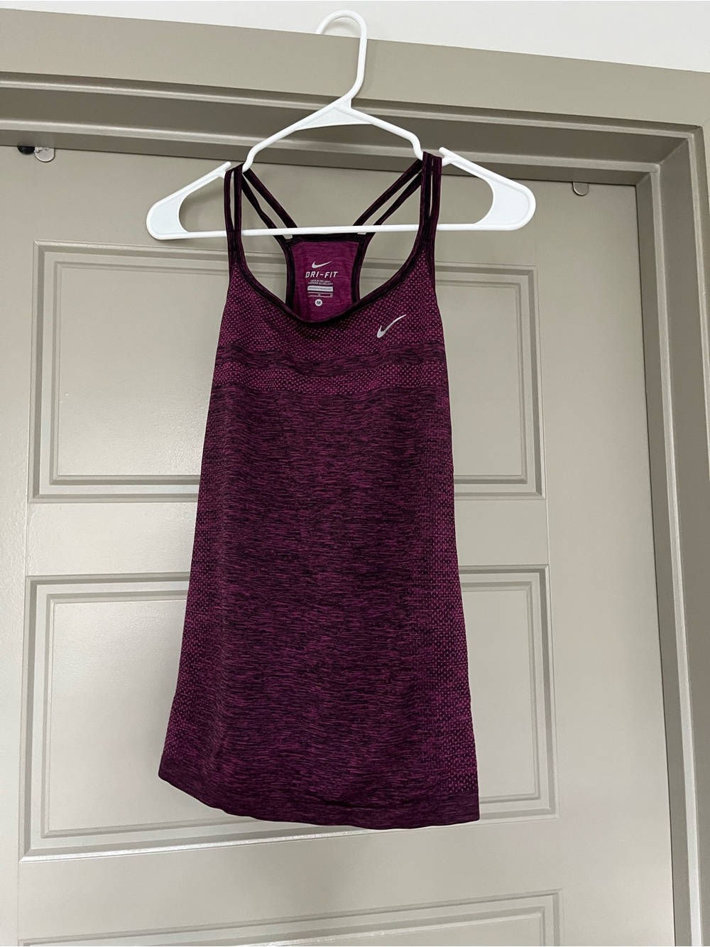Nike Plum Heather Strappy Dri-FIT Tank